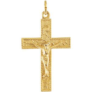 24k Gold Plated Crucifix Pendant