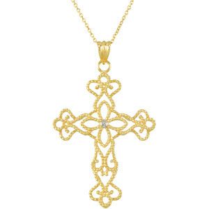 Wire Fashion Cross with Chain