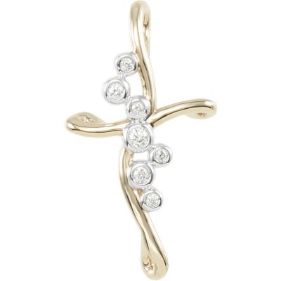 1/8 ct tw Diamond Cross Pendant