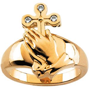 Contemporary Cross Ring Mounting