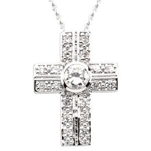 The Covenant of Prayer Cross with Stones Pendant & Chain