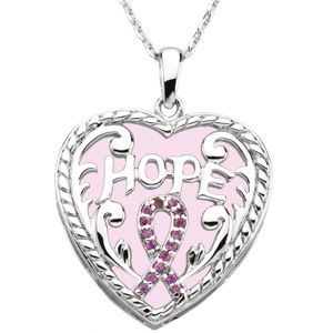 Breast Cancer Awareness Pendant & Chain