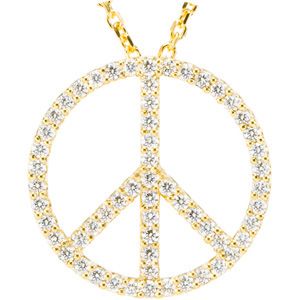 Petite Peace Sign Pendant Mounting