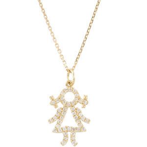 1/5 ct tw Diamond Little Girl Necklace