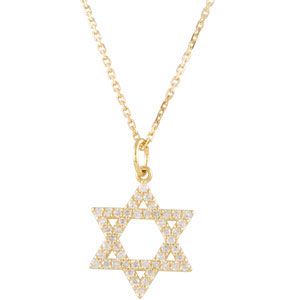 1/5 ct tw Diamond Star of David Necklace