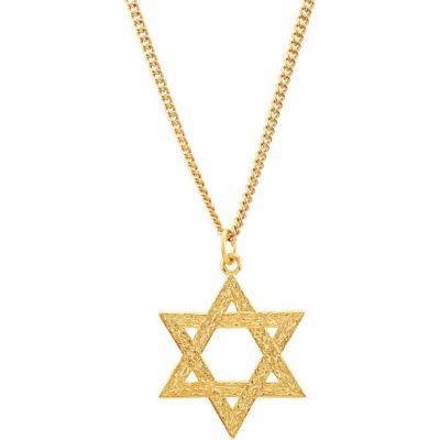 24k Gold Plated Star of David Necklace
