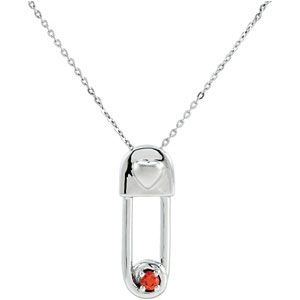 Safe in My Love Birthstone Pendant & Chain