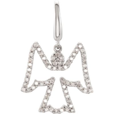 1/3 ct tw Diamond Angel Charm