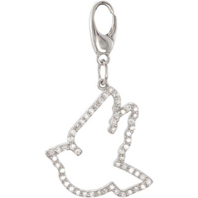 1/4 ct tw Diamond Dove Charm 
