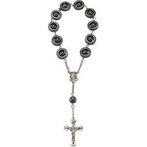 Madonna Meditation Rosary w/ Hematite Beads