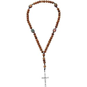 Olive Wood Rosary on Cotton Cord