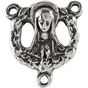 Mary and Jesus Rosary Center Medal