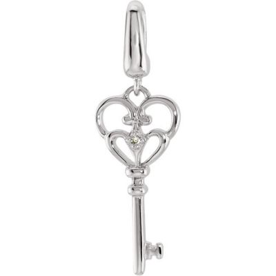 Youth Key Charm with Diamonds