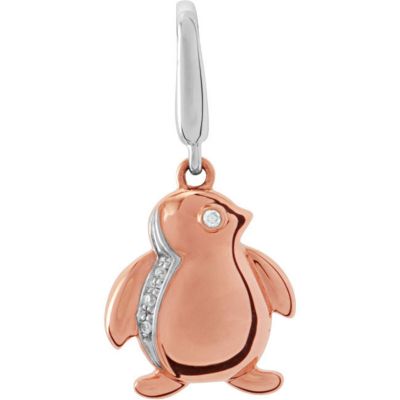 Youth Penguin Charm with Diamonds