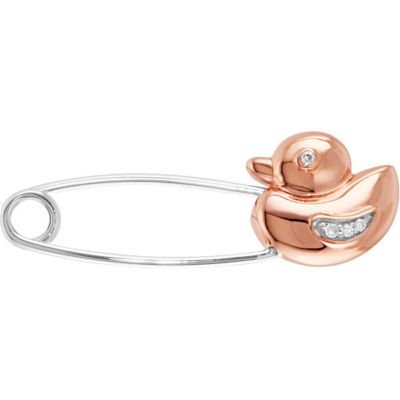 Youth Duck Brooch with Diamonds
