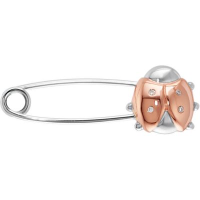Youth Ladybug Brooch with Diamonds