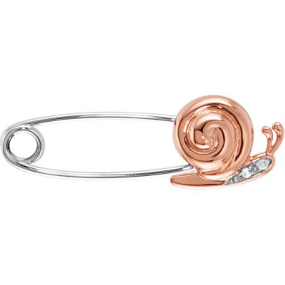 Youth Snail Brooch with Diamonds