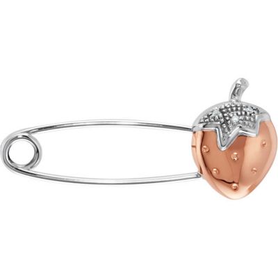 Youth Strawberry Brooch with Diamonds