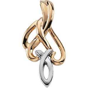 Two Tone Ichthus (Fish) Pendant