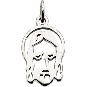 Silhouetted Face of Jesus Pendant