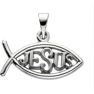 Ichthus (Fish) Pendant with 