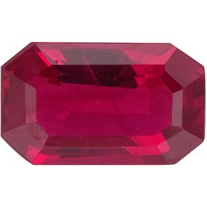 Emerald/Octagon Genuine Ruby