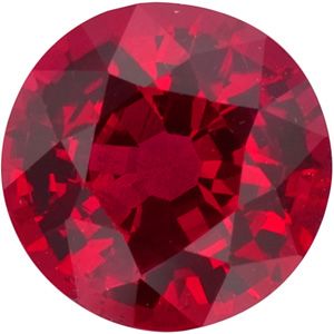 Round Genuine Ruby