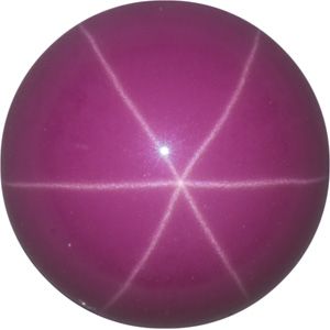 Round Lab Created Star Ruby