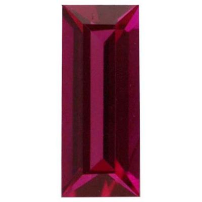 Straight Baguette Imitation Ruby