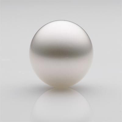 Near Round White South Sea Cultured Pearls