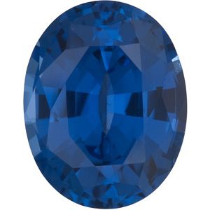 Oval Lab Created Blue Sapphire