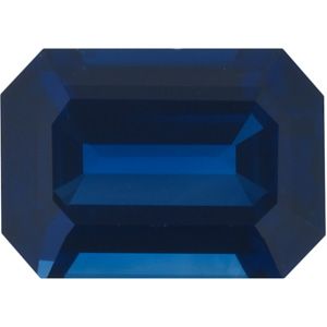 Emerald/Octagon Genuine Blue Sapphire