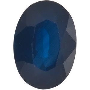 Genuine Blue Sapphire - Oval Faceted Dark; Commercial 2 Quality