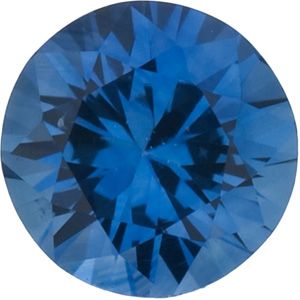 Round Genuine Blue Sapphire