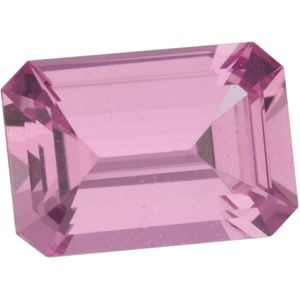 Emerald/Octagon Genuine Pink Sapphire