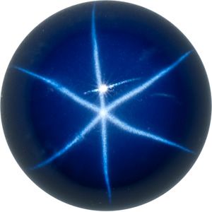 Round Lab Created Blue Star Sapphire