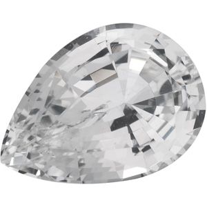 Pear Genuine White Sapphire