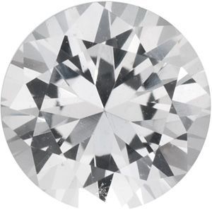 Round Genuine White Sapphire
