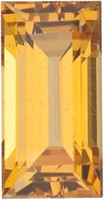 Straight Baguette Genuine Yellow Sapphire