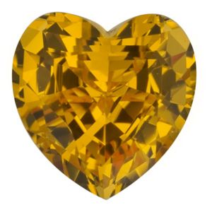Heart Chatham Created Yellow Sapphire