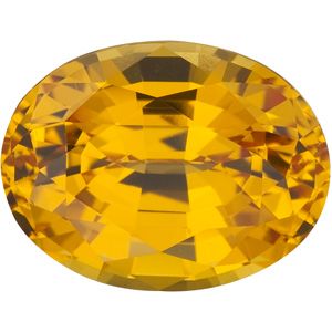 Oval Chatham Created Yellow Sapphire