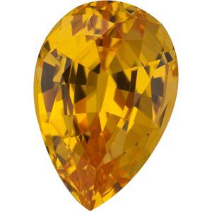 Pear Lab Created Yellow Sapphire