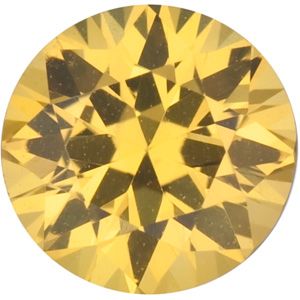 Round Genuine Yellow Sapphire