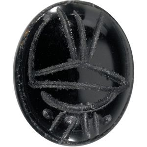 Oval Genuine Black Onyx Scarab