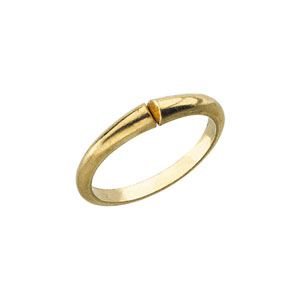 18K or Platinum Tapered Flat End Half Round Shank