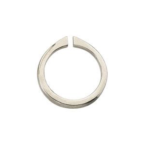 18K Flat End Pinched Half Round Shank