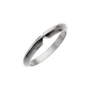 Pinched Half-Round Shank for 4-Prong Setting