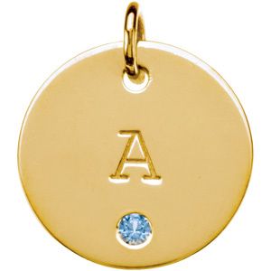 Posh Mommy&trade; Engravable Large Disc Pendant Mounting