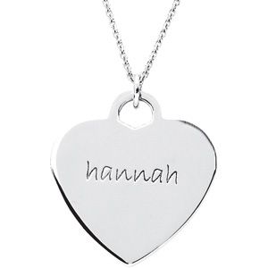 Posh Mommy&reg; Engravable Heart Shaped Pendant