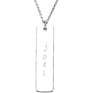 Posh Mommy&reg; Engravable Tall Tag Pendant